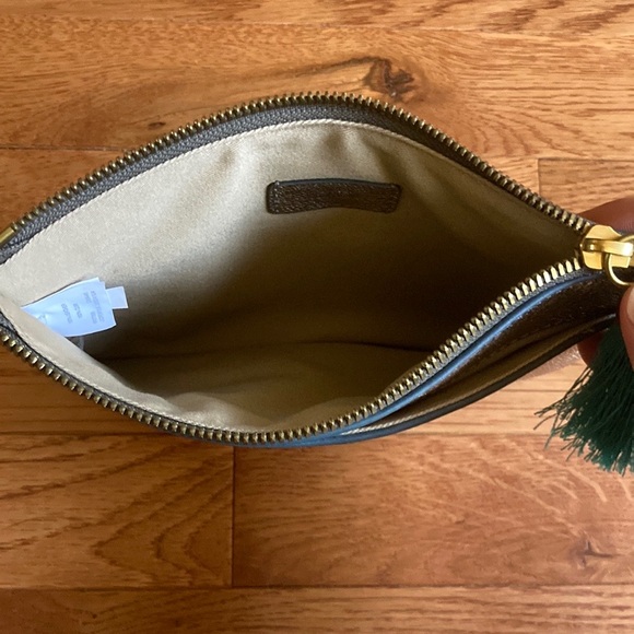 J. Crew Leather Zip Pouch Wallet Clutch - Picture 4 of 5